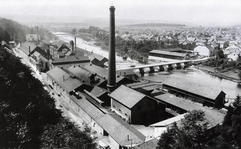 La partie "aval" de l'usine en 1898. © Région Bourgogne-Franche-Comté, Inventaire du patrimoine