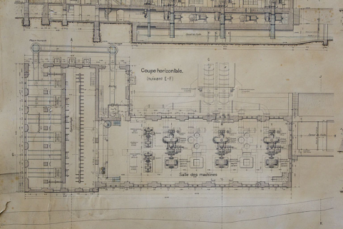 Forces motrices du Refrain. Usine [détail : plan au rez-de-chaussée], 1908 © Région Bourgogne-Franche-Comté, Inventaire du patrimoine