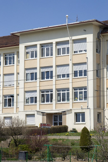Avant-corps central de la façade antérieure. © Région Bourgogne-Franche-Comté, Inventaire du patrimoine