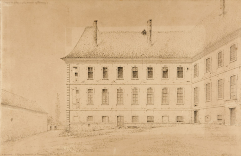 En souvenir de Faverney. L'ancien Couvent de Faverney (Aile du Nord). Croquis, [1898]. © Région Bourgogne-Franche-Comté, Inventaire du patrimoine