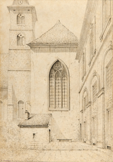 Ancien Couvent des Bénédictins de Faverney [angle de l'église et de l'aile est, depuis le cloître], [1898]. © Région Bourgogne-Franche-Comté, Inventaire du patrimoine