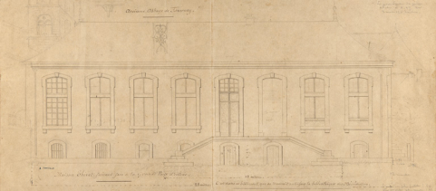 Ancienne abbaye de Faverney. C'est dans ce bâtiment que se trouvait autrefois la bibliothèque des Bénédictins, [1898]. © Région Bourgogne-Franche-Comté, Inventaire du patrimoine