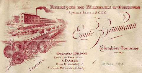 Fabrique de meubles d'enfants Emile Baumann. © Région Bourgogne-Franche-Comté, Inventaire du patrimoine