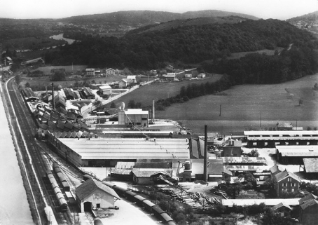 Vue aérienne depuis le sud-ouest. © Région Bourgogne-Franche-Comté, Inventaire du patrimoine