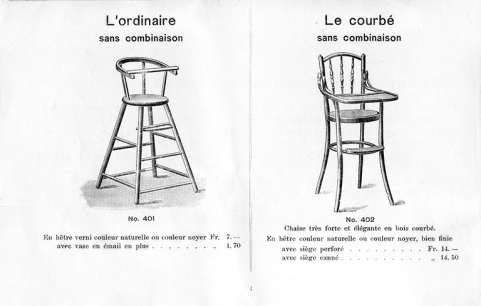 Chaises hautes. © Région Bourgogne-Franche-Comté, Inventaire du patrimoine