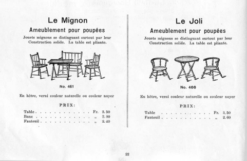 Mobilier pour poupées. © Région Bourgogne-Franche-Comté, Inventaire du patrimoine