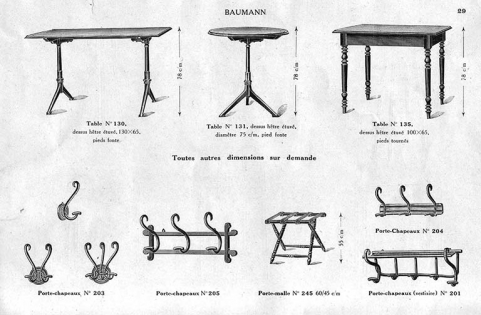 Tables, porte-chapeaux, etc. © Région Bourgogne-Franche-Comté, Inventaire du patrimoine