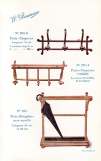 Porte-chapeaux et porte-parapluies. © Région Bourgogne-Franche-Comté, Inventaire du patrimoine