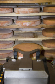 Fabrication du morbier : système de préhension des meules (robot). © Région Bourgogne-Franche-Comté, Inventaire du patrimoine