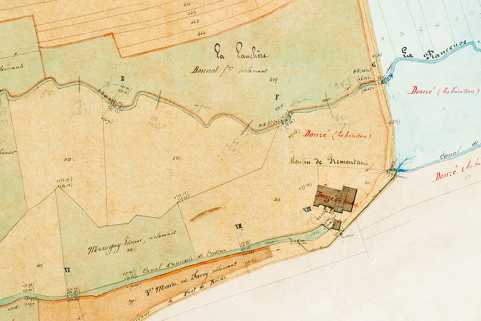 Règlement d’eau de l’usine des héritiers Donzé [plan de situation]. © Région Bourgogne-Franche-Comté, Inventaire du patrimoine