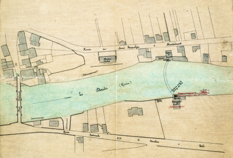Plan de situation des usines Emile Peugeot. © Région Bourgogne-Franche-Comté, Inventaire du patrimoine
