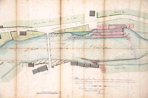 Plan présenté par les sieurs Peugeot Aînés et Jackson Frères […], s.d. [1845]. © Région Bourgogne-Franche-Comté, Inventaire du patrimoine