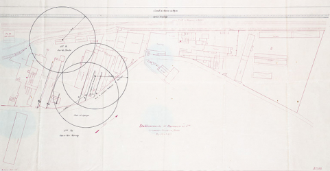 Plan des Ets W . Baumann et Cie, tirage, 1/500, s.d. [vers 1930] © Région Bourgogne-Franche-Comté, Inventaire du patrimoine