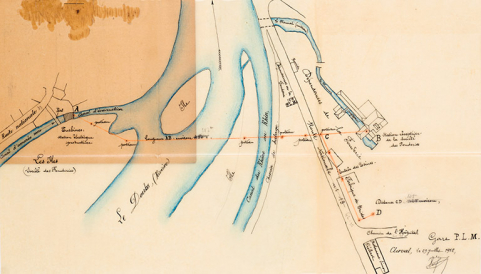 SA des Fonderies de Clerval, [plan-masse et de situation], 1912 © Région Bourgogne-Franche-Comté, Inventaire du patrimoine