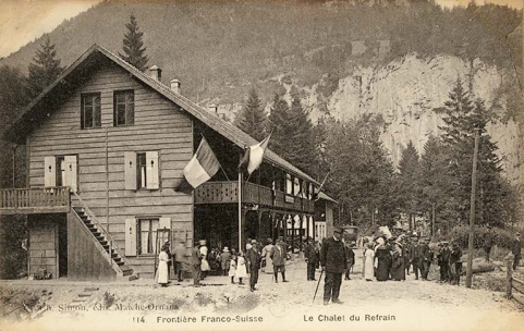 114. Frontière Franco-Suisse. Le Chalet du Refrain, s.d. [décennies 1910-1920] © Région Bourgogne-Franche-Comté, Inventaire du patrimoine