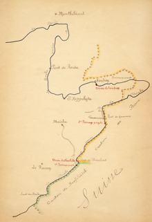 Demande en concession de prises d’eau pour l’exploitation de deux usines hydro-électriques publiques aux « Gaillots » et à « Vaufrey » (Doubs). La Société d’Etudes des Forces motrices du Haut-Doubs pétitionnaire. Plan général de la rivière du Do… © Région Bourgogne-Franche-Comté, Inventaire du patrimoine     Demande en concession de prises d’eau pour l’exploitation de deux usines hydro-électriques publiques aux « Gaillots » et à « Vaufrey » (Doubs). La Société d’Etudes des Forces motrices du Haut-Doubs pétitionnaire. Plan général de la rivière du Do… © Région Bourgogne-Franche-Comté, Inventaire du patrimoine