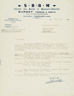 Demande en autorisation de construction d'usine, 16 mai 1951 © Région Bourgogne-Franche-Comté, Inventaire du patrimoine