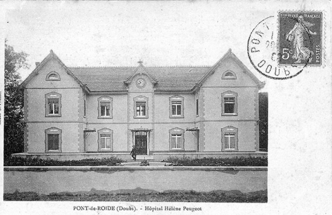 Pont-de-Roide (Doubs) - Hôpital Hélène Peugeot. Carte postale, cliché G. Pradier, s.d. [1907] © Région Bourgogne-Franche-Comté, Inventaire du patrimoine