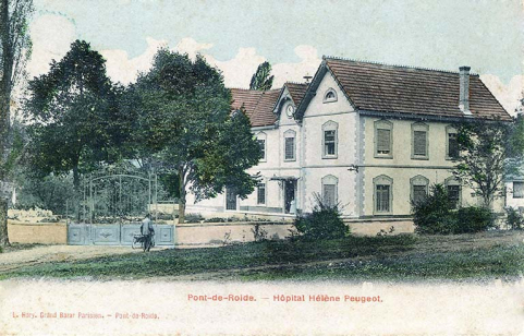 Pont-de-Roide - Hôpital Hélène Peugeot. Carte postale, L. Hory, Grand Bazar Parisien, s.d. [vers 1910] © Région Bourgogne-Franche-Comté, Inventaire du patrimoine