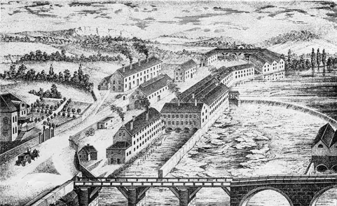 Usine Peugeot-Jackson, sur la rive droite du Doubs, s.d. [2e moitié XIXe siècle]. © Région Bourgogne-Franche-Comté, Inventaire du patrimoine