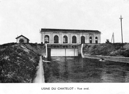 Centrale du Châtelot. Canal de fuite. Photogr., s.n., s.d. [vers 1935]. © Région Bourgogne-Franche-Comté, Inventaire du patrimoine