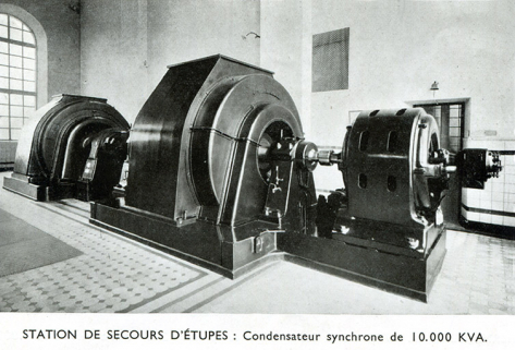 Station d'Etupes. Condensateur. Photogr., s.n., s.d. [vers 1935] © Région Bourgogne-Franche-Comté, Inventaire du patrimoine