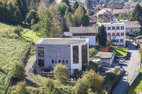 Vue d'ensemble plongeante depuis l'est. © Région Bourgogne-Franche-Comté, Inventaire du patrimoine