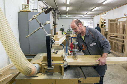 Atelier de 1990 : tenonneuse. © Région Bourgogne-Franche-Comté, Inventaire du patrimoine