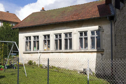Usine : façade postérieure, de trois quarts droite. © Région Bourgogne-Franche-Comté, Inventaire du patrimoine