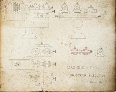 Machine à pivoter. Grandeur exécutive, septembre 1916. © Région Bourgogne-Franche-Comté, Inventaire du patrimoine