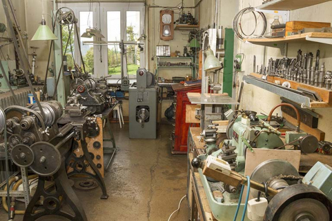 Intérieur de l'atelier de mécanique, côté fond. © Région Bourgogne-Franche-Comté, Inventaire du patrimoine