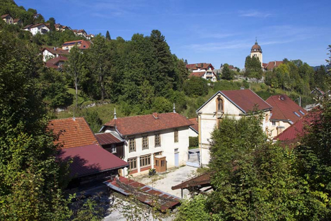 Vue d'ensemble plongeante, depuis le sud. © Région Bourgogne-Franche-Comté, Inventaire du patrimoine