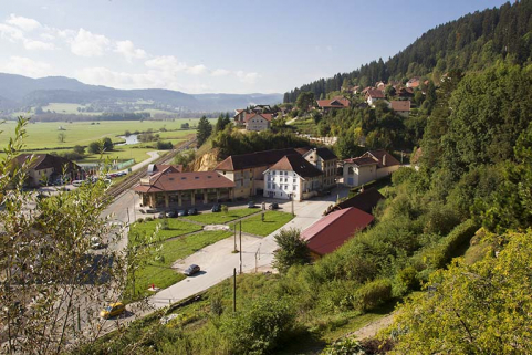 Vue d'ensemble plongeante du site de la brasserie, depuis le nord. © Région Bourgogne-Franche-Comté, Inventaire du patrimoine