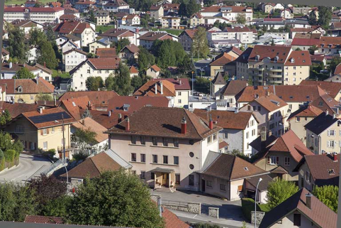 Vue d'ensemble plongeante, depuis le nord-ouest. © Région Bourgogne-Franche-Comté, Inventaire du patrimoine