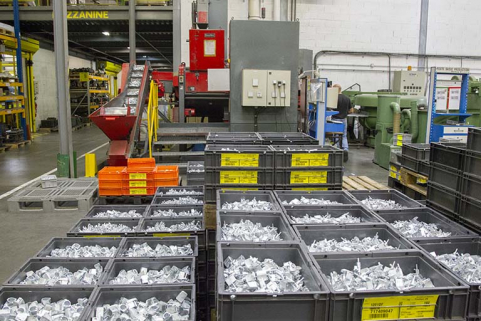 Site récent : stockage de produits finis en zamak. © Région Bourgogne-Franche-Comté, Inventaire du patrimoine