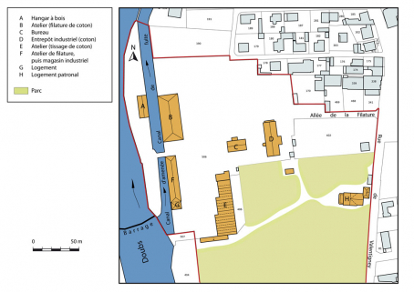 Plan-masse et de situation. © Région Bourgogne-Franche-Comté, Inventaire du patrimoine