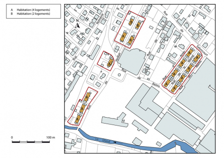 Plan-masse et de situation. © Région Bourgogne-Franche-Comté, Inventaire du patrimoine