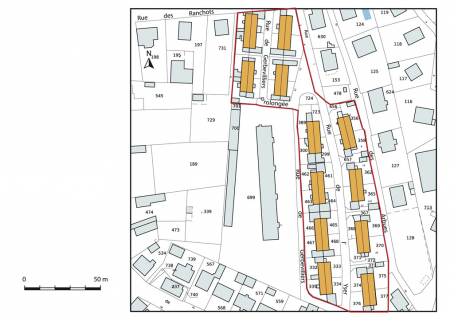 Plan-masse et de situation. © Région Bourgogne-Franche-Comté, Inventaire du patrimoine Plan-masse et de situation. © Région Bourgogne-Franche-Comté, Inventaire du patrimoine