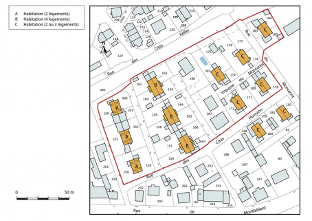 Plan-masse et de situation. © Région Bourgogne-Franche-Comté, Inventaire du patrimoine