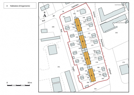 Plan-masse et de situation. © Région Bourgogne-Franche-Comté, Inventaire du patrimoine