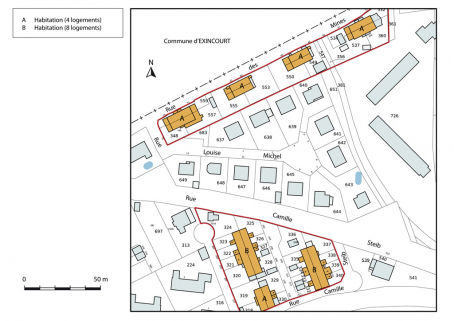 Plan-masse et de situation. © Région Bourgogne-Franche-Comté, Inventaire du patrimoine