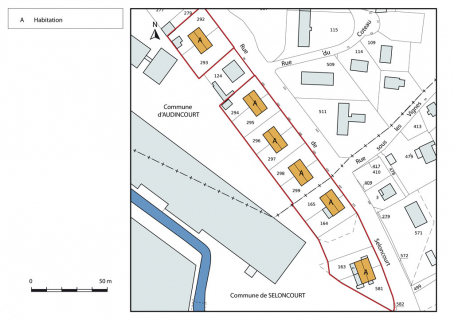 Plan-masse et de situation. © Région Bourgogne-Franche-Comté, Inventaire du patrimoine Plan-masse et de situation. © Région Bourgogne-Franche-Comté, Inventaire du patrimoine
