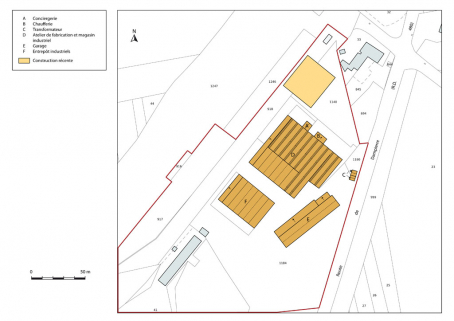 Plan-masse et de situation. © Région Bourgogne-Franche-Comté, Inventaire du patrimoine