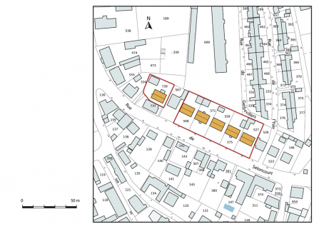 Plan-masse et de situation. © Région Bourgogne-Franche-Comté, Inventaire du patrimoine