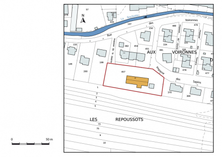 Plan-masse et de situation. © Région Bourgogne-Franche-Comté, Inventaire du patrimoine