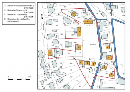 Plan-masse et de situation. © Région Bourgogne-Franche-Comté, Inventaire du patrimoine