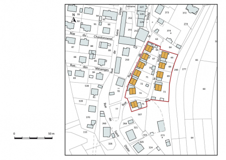 Plan-masse et de situation. © Région Bourgogne-Franche-Comté, Inventaire du patrimoine