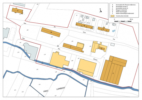 Plan-masse et de situation. © Région Bourgogne-Franche-Comté, Inventaire du patrimoine