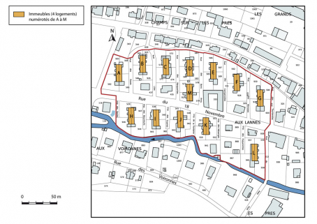 Plan-masse et de situation. © Région Bourgogne-Franche-Comté, Inventaire du patrimoine