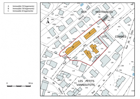 Plan-masse et de situation. © Région Bourgogne-Franche-Comté, Inventaire du patrimoine Plan-masse et de situation. © Région Bourgogne-Franche-Comté, Inventaire du patrimoine